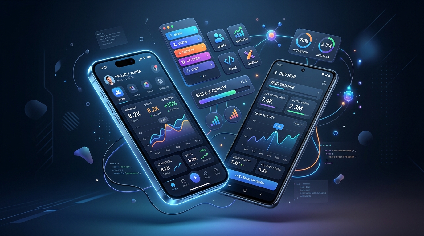 Mobile Applications development illustration